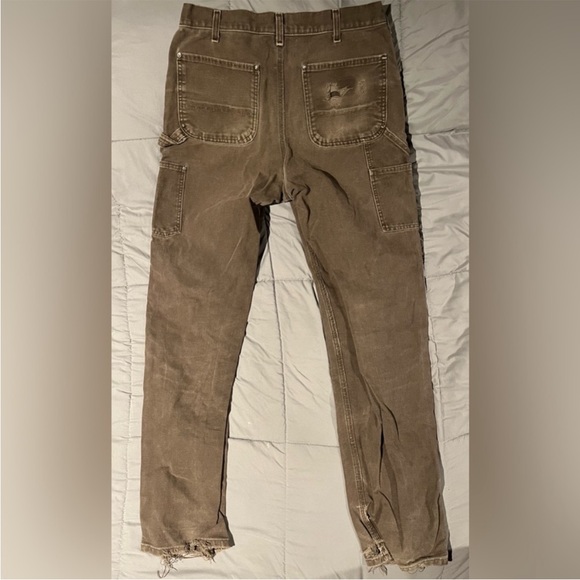 Chocolate Carhartt double knee jeans - Picture 3 of 9